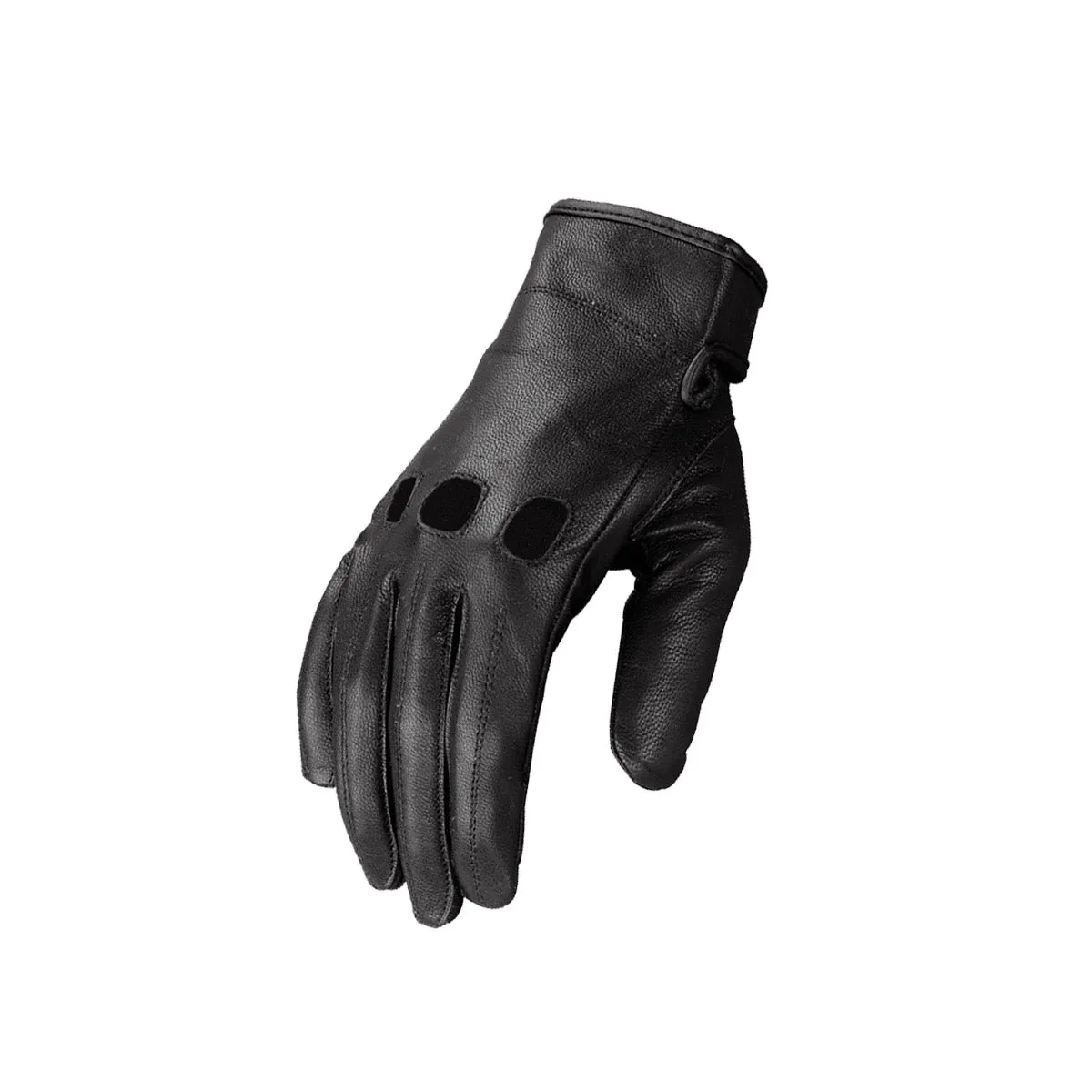 Milwaukee Leather SH811 Men's Black Leather Unlined Classic Style Driving Gloves