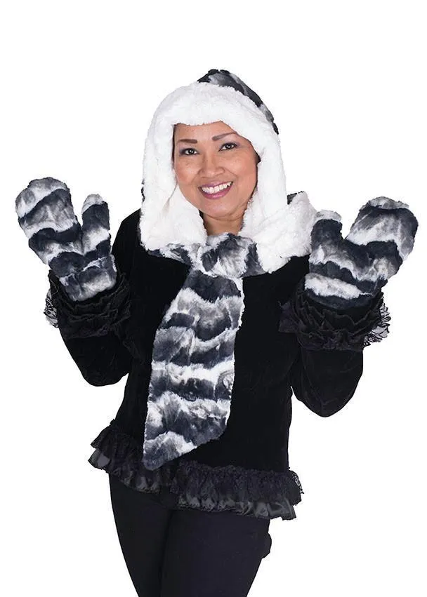 Mittens - Luxury Faux Fur in Ocean Mist (Limited Availability)