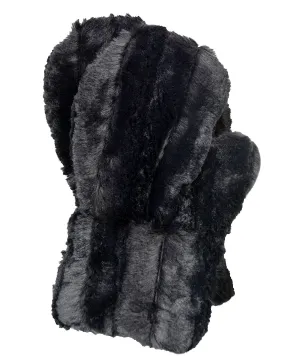 Mittens - Minky Faux Fur in Black