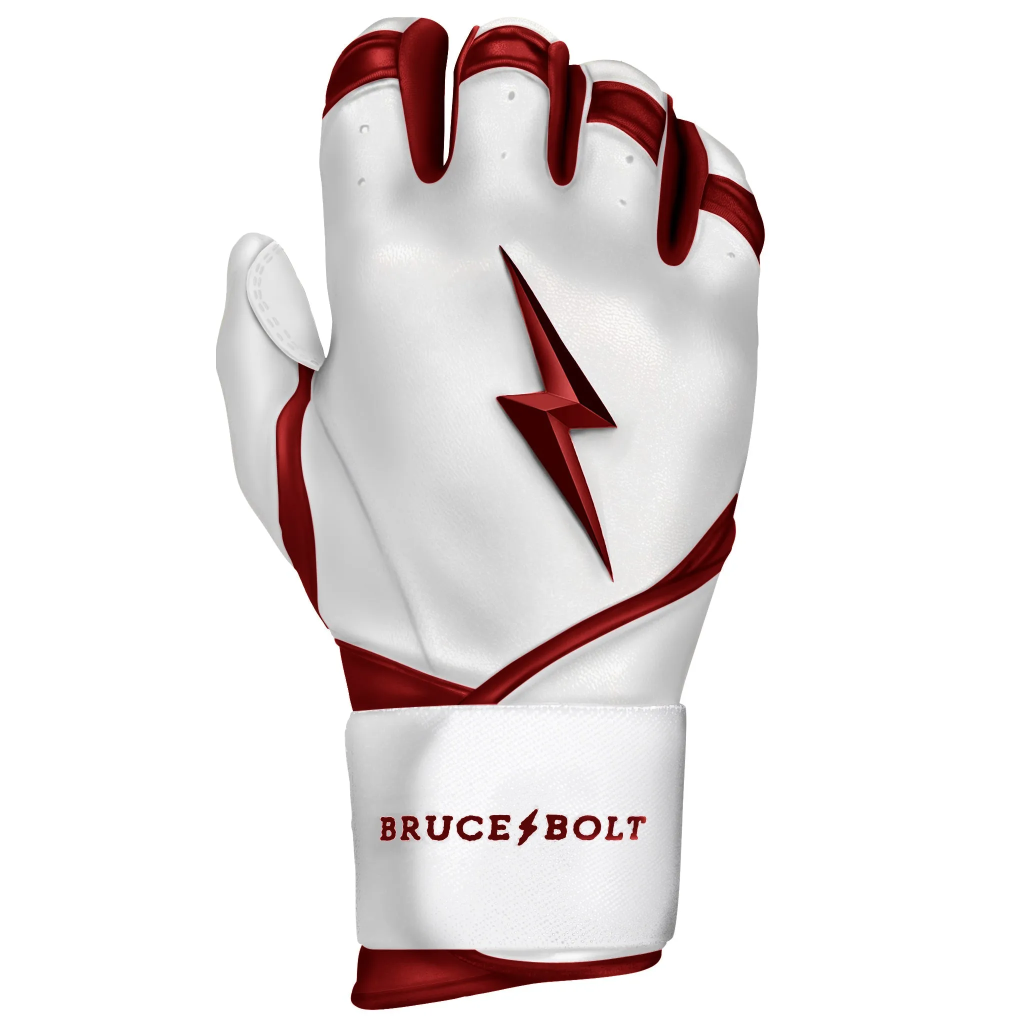 PREMIUM PRO CHROME Series Long Cuff Batting Gloves | MAROON