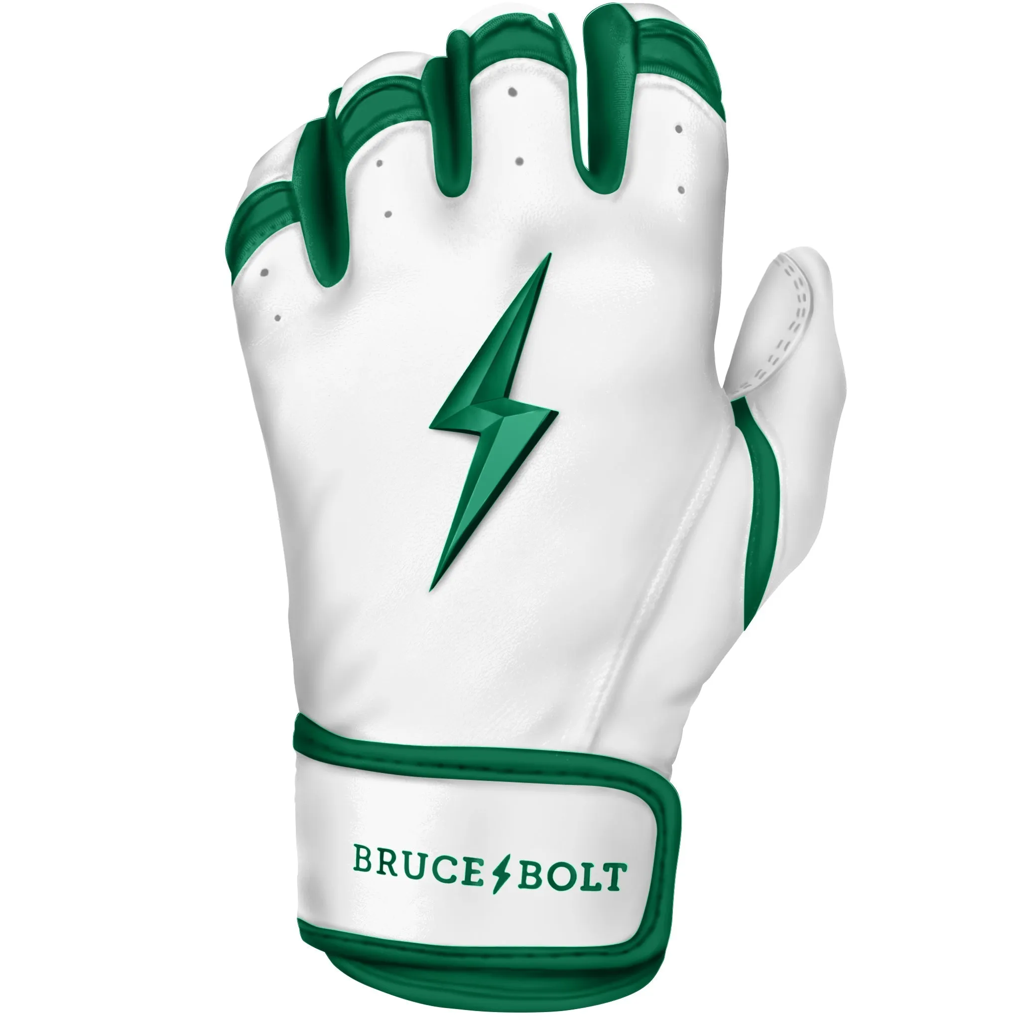 PREMIUM PRO CHROME Series Short Cuff Batting Gloves | GREEN