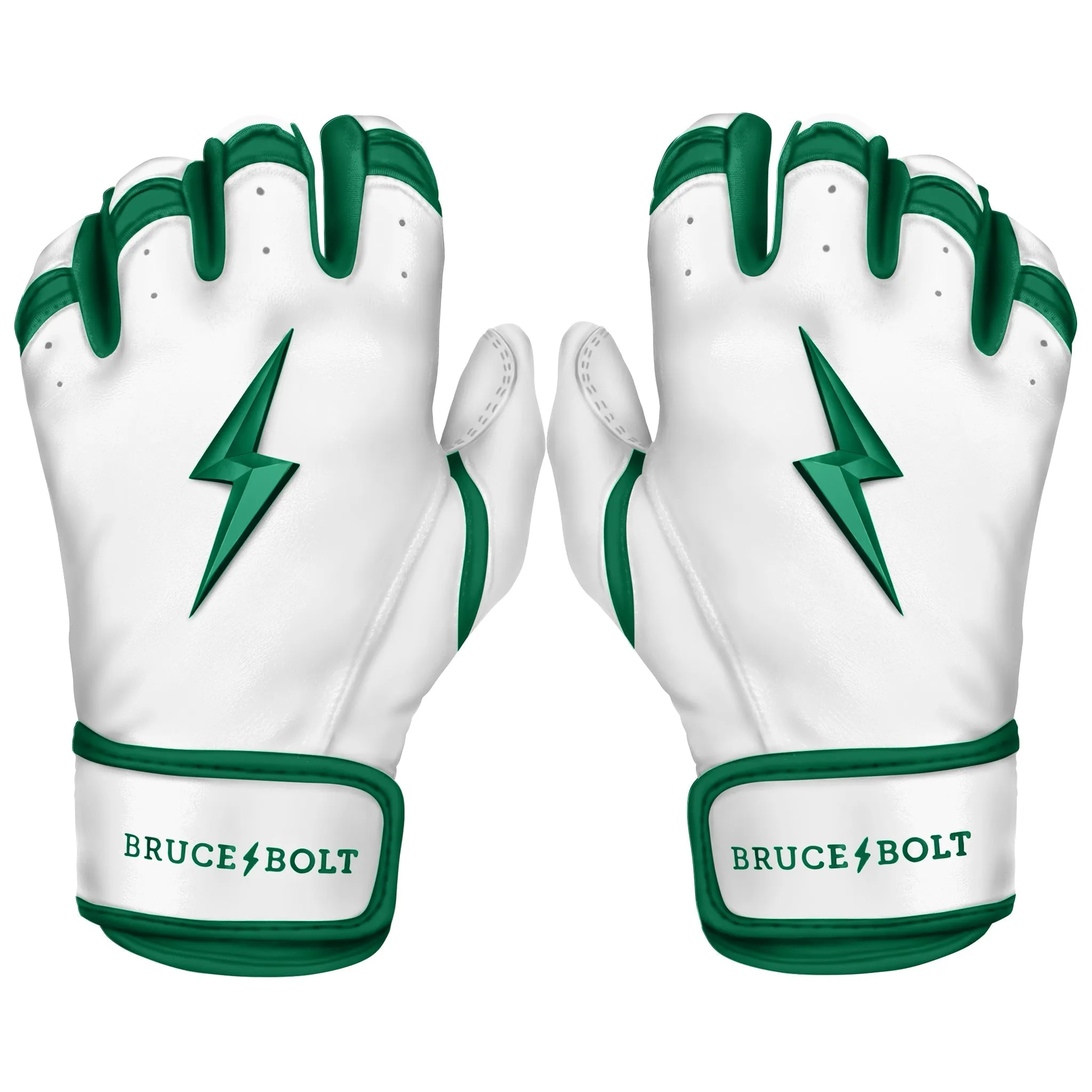 PREMIUM PRO CHROME Series Short Cuff Batting Gloves | GREEN