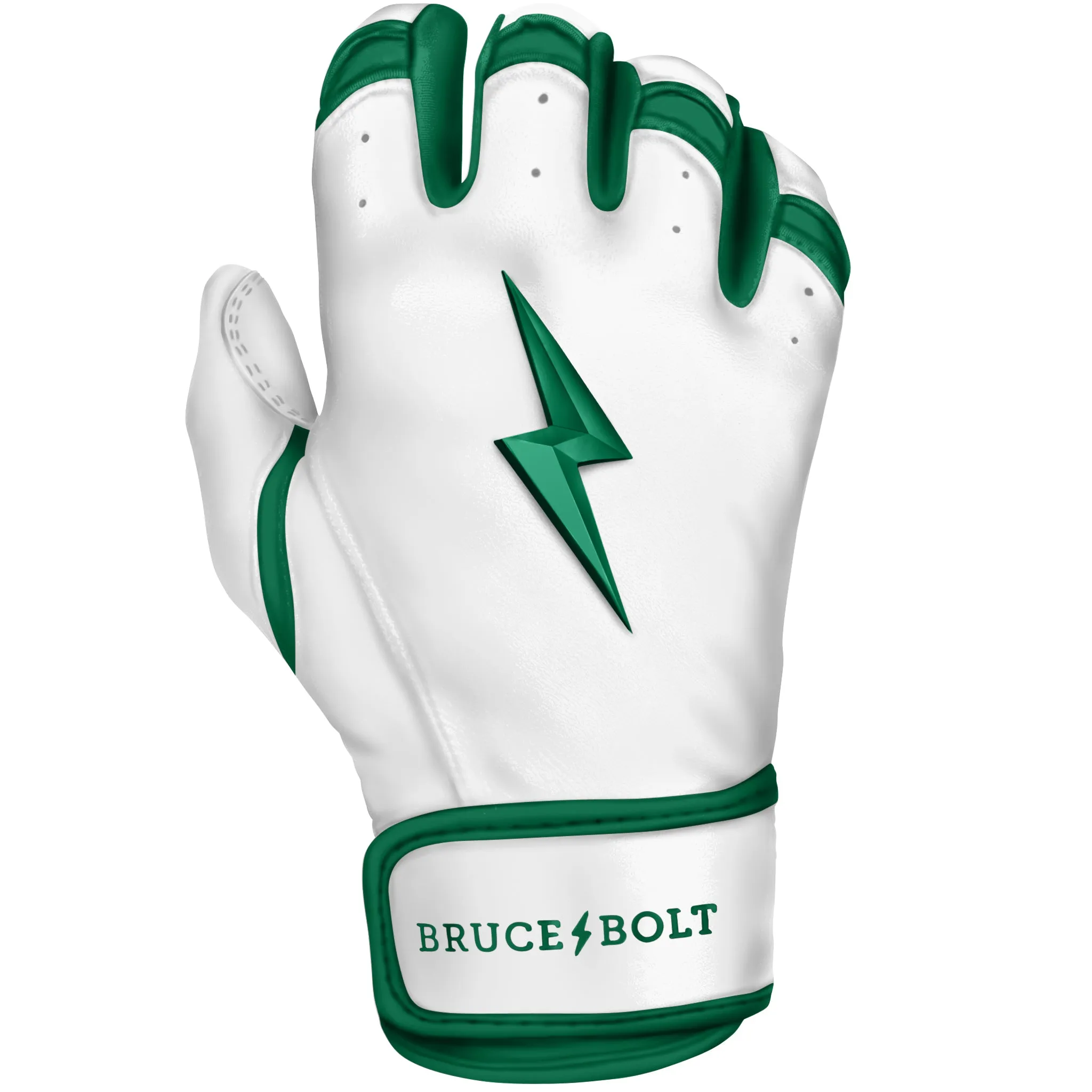 PREMIUM PRO CHROME Series Short Cuff Batting Gloves | GREEN