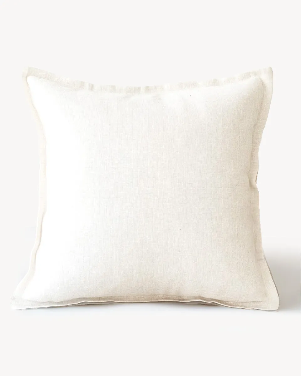 Pure White Linen Cushion Cover