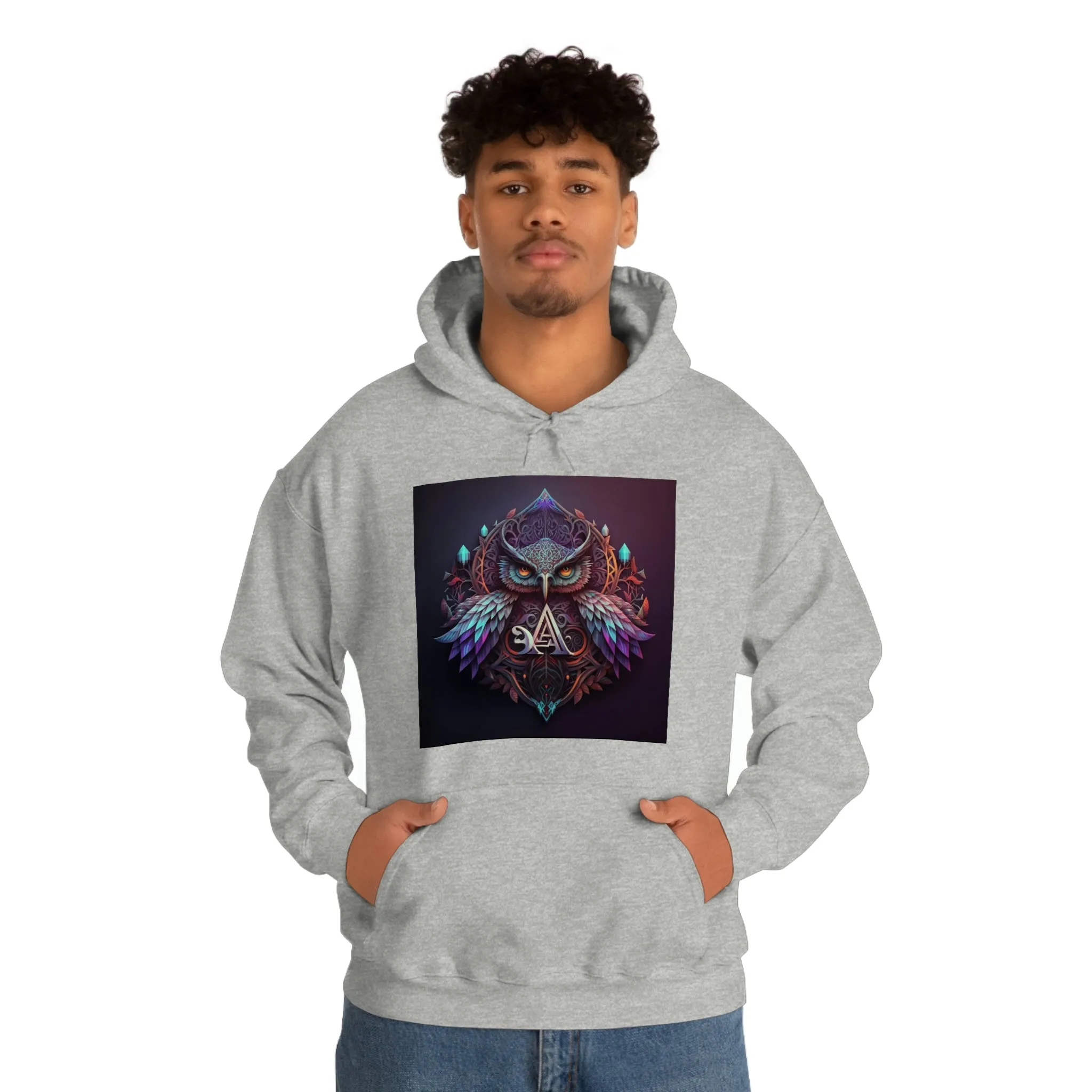 Sacred Owl Hooded Sweatshirt.