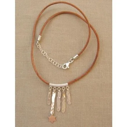 Silver & Leather Necklace