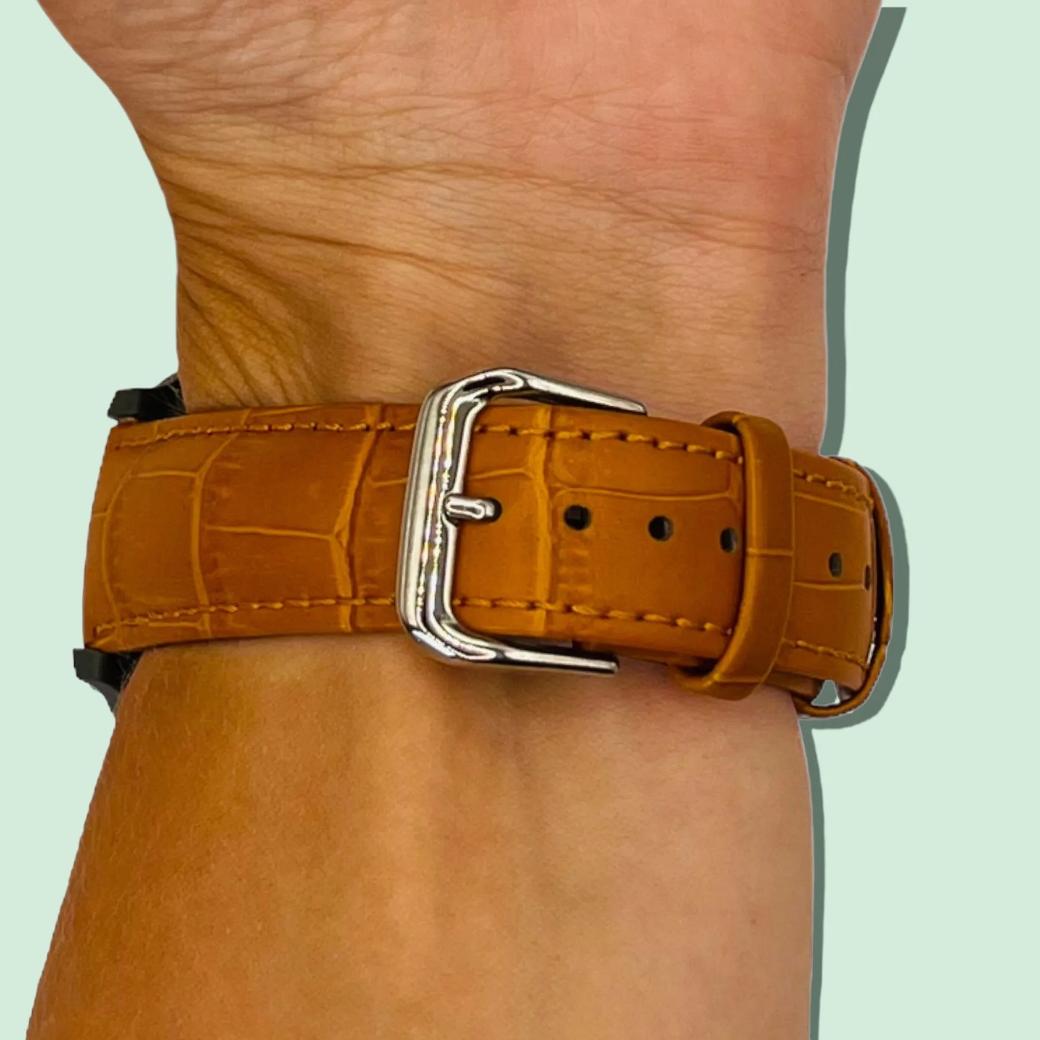 Snakeskin Leather Watch Straps Compatible with the Fitbit Charge 4