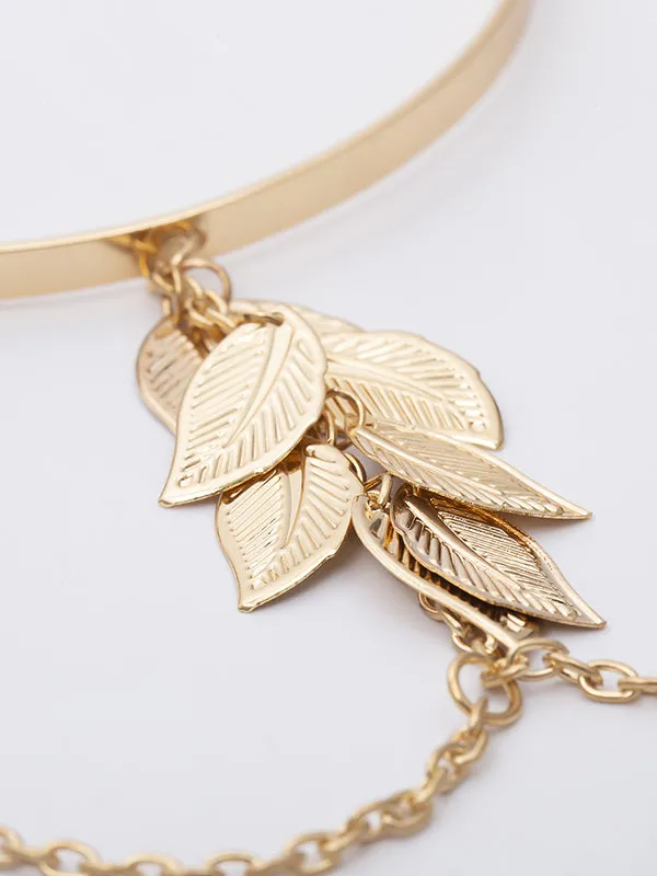 Stylish Leaves Geometric Tasseled Arm Chain Accessories