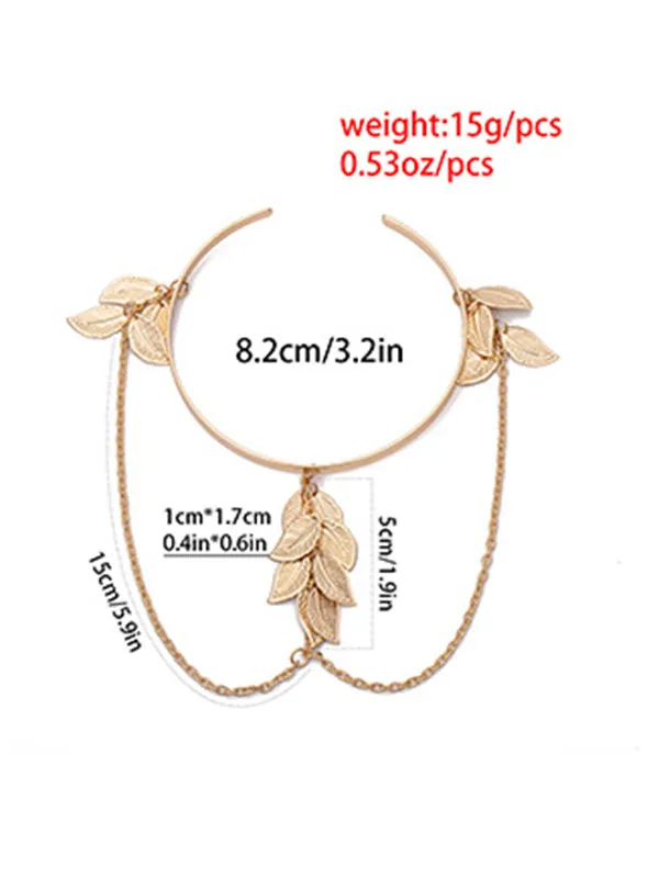 Stylish Leaves Geometric Tasseled Arm Chain Accessories