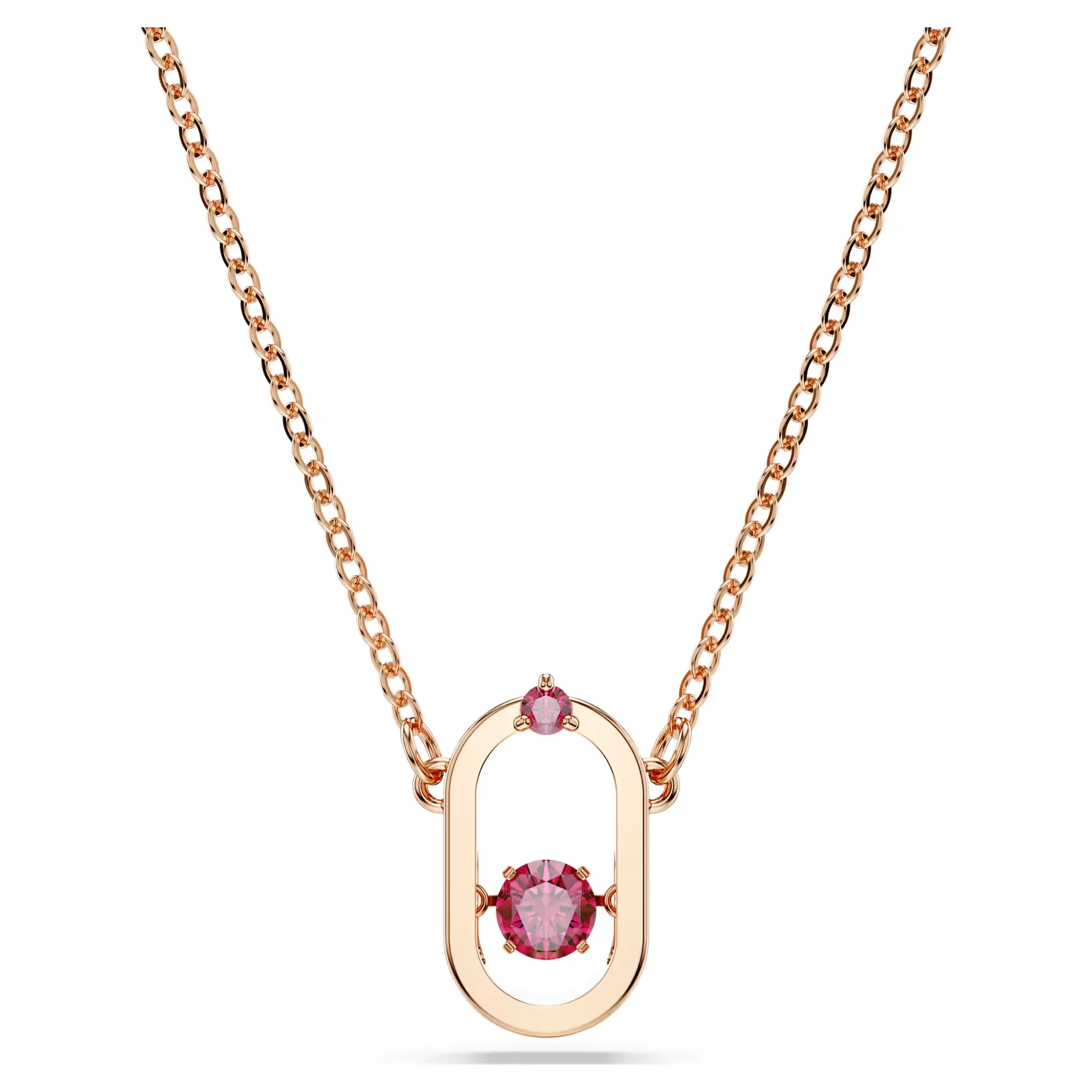 Swarovski Una pendant Necklace Rose Gold Red Plated 6520550