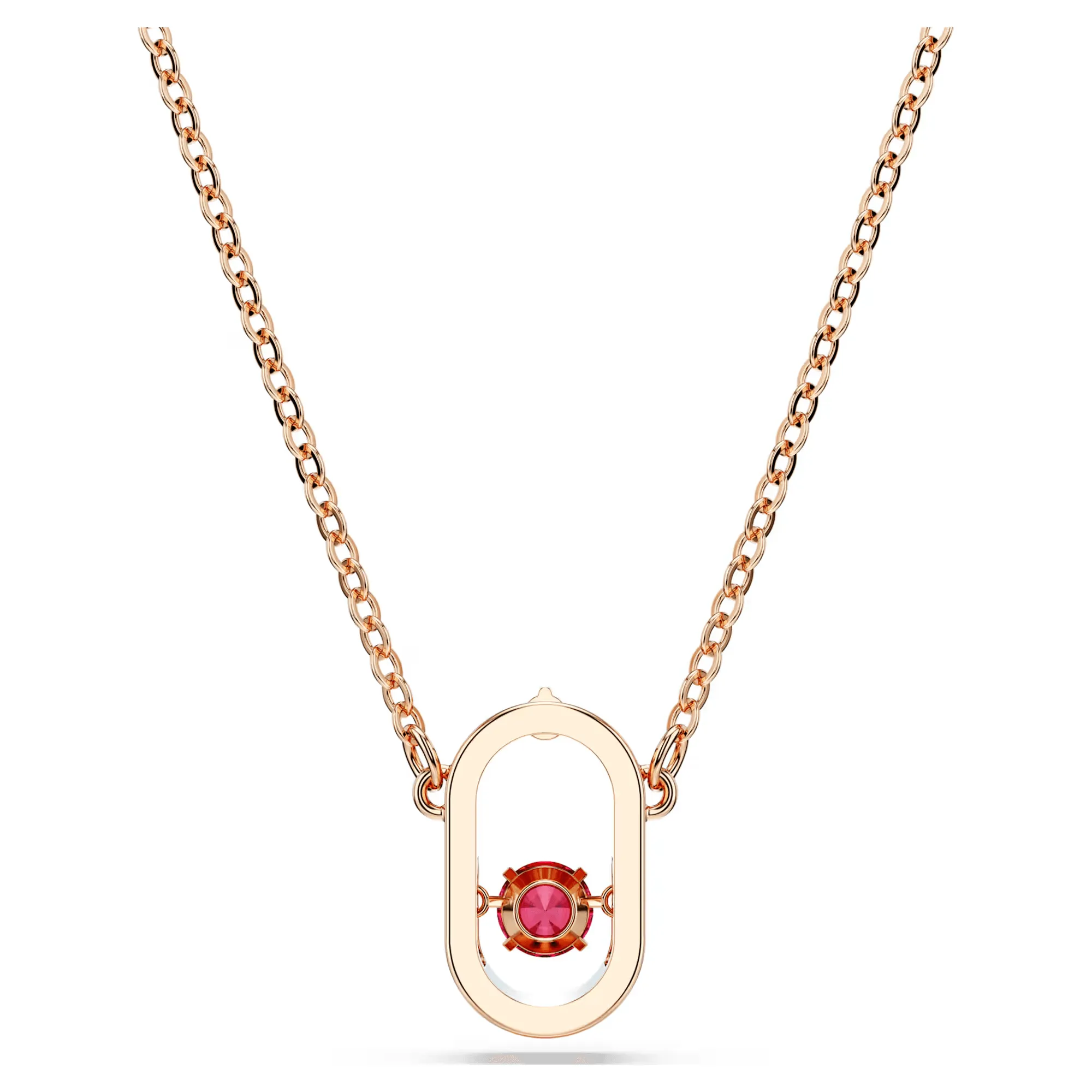 Swarovski Una pendant Necklace Rose Gold Red Plated 6520550