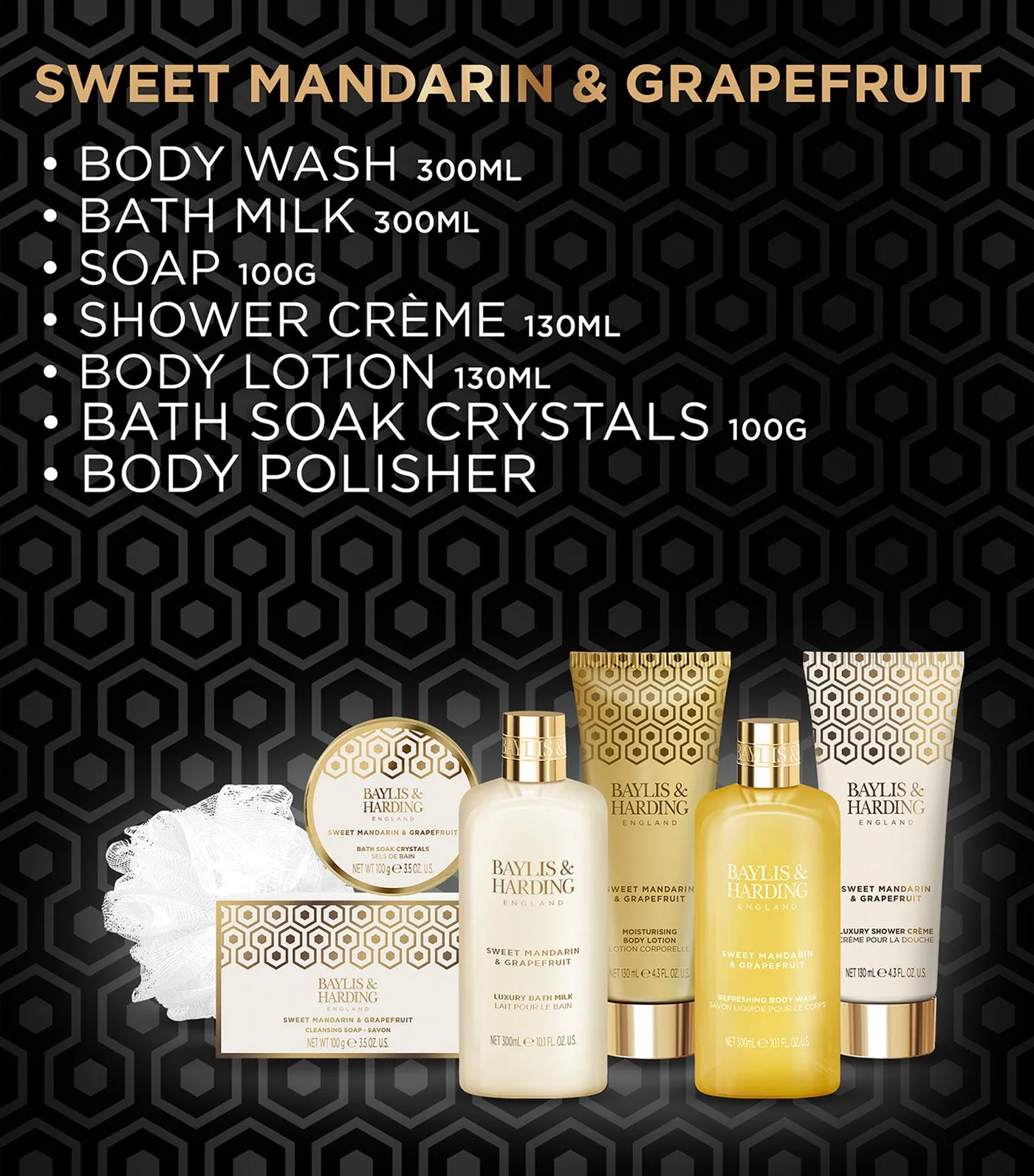 Sweet Mandarin and Grapefruit Luxury Pamper Gift Set