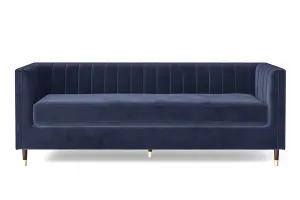 Tivoli 4 Seater Sofa Dark Blue Velvet