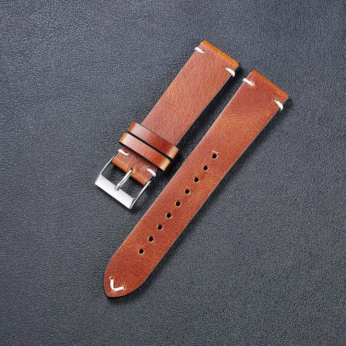 Vintage Oiled Leather Watch Straps Compatible with the Citizen 20mm Range