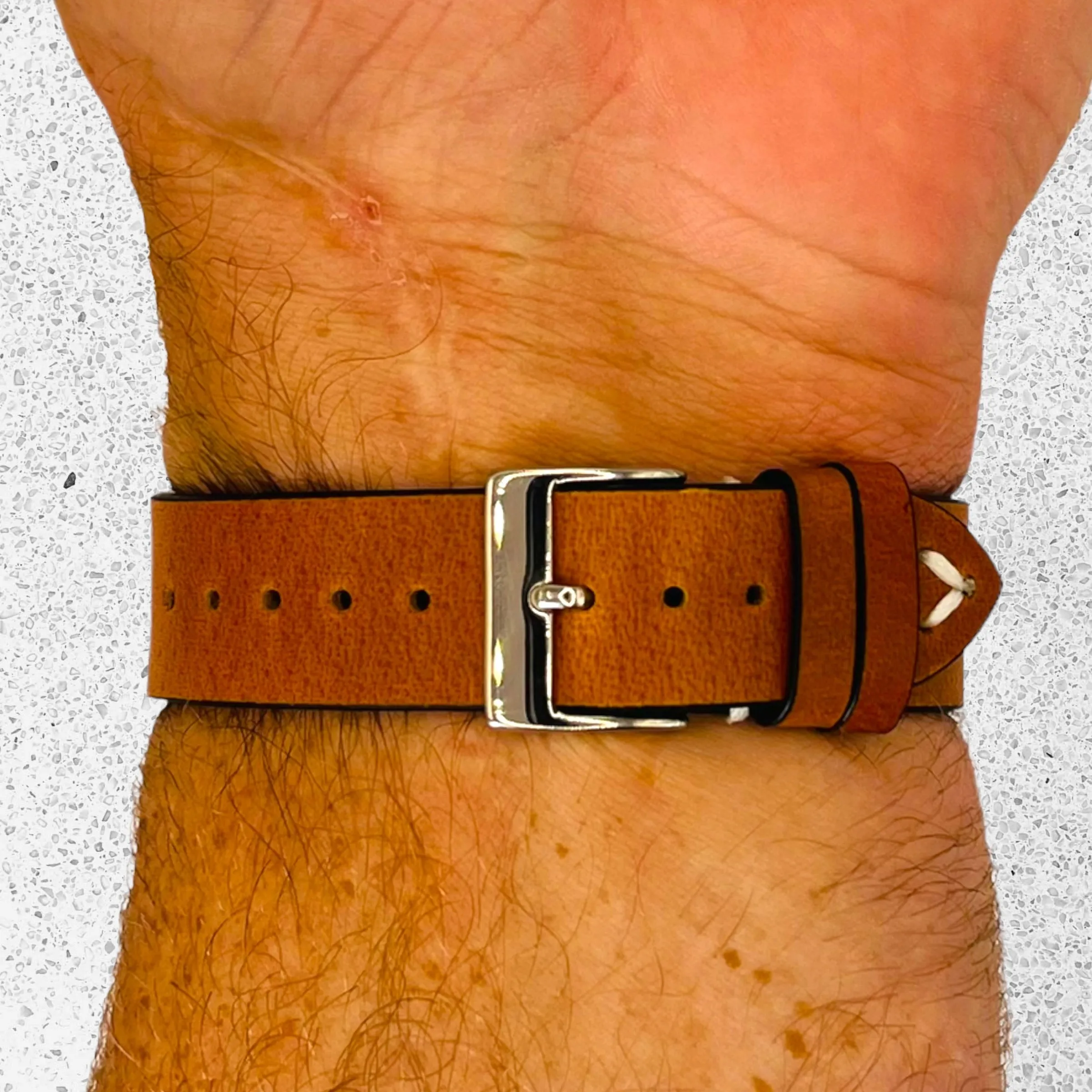 Vintage Oiled Leather Watch Straps Compatible with the Garmin Venu 3s