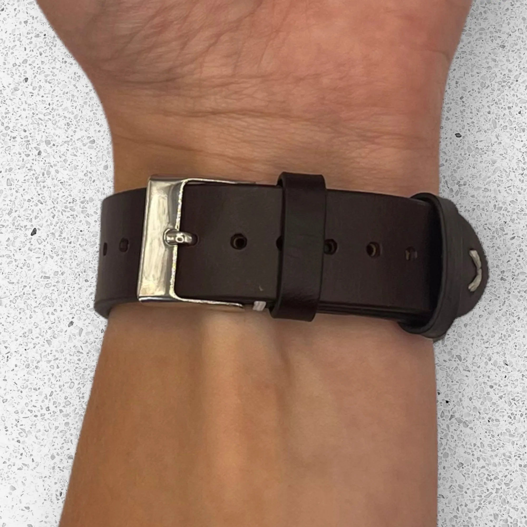 Vintage Oiled Leather Watch Straps Compatible with the Garmin Venu 3s