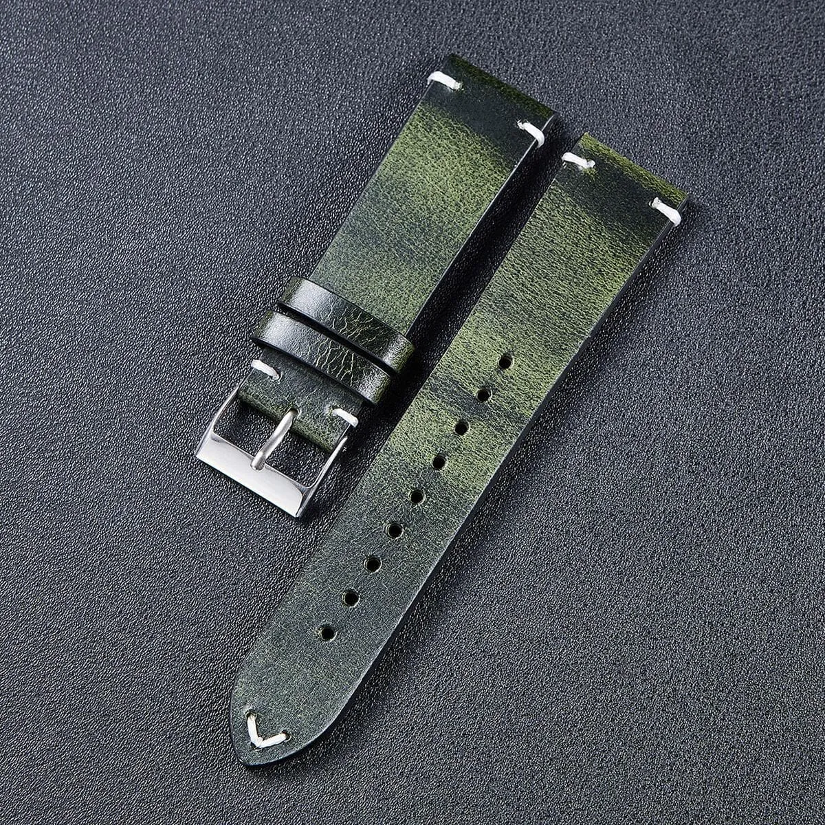 Vintage Oiled Leather Watch Straps Compatible with the Garmin Venu 3s