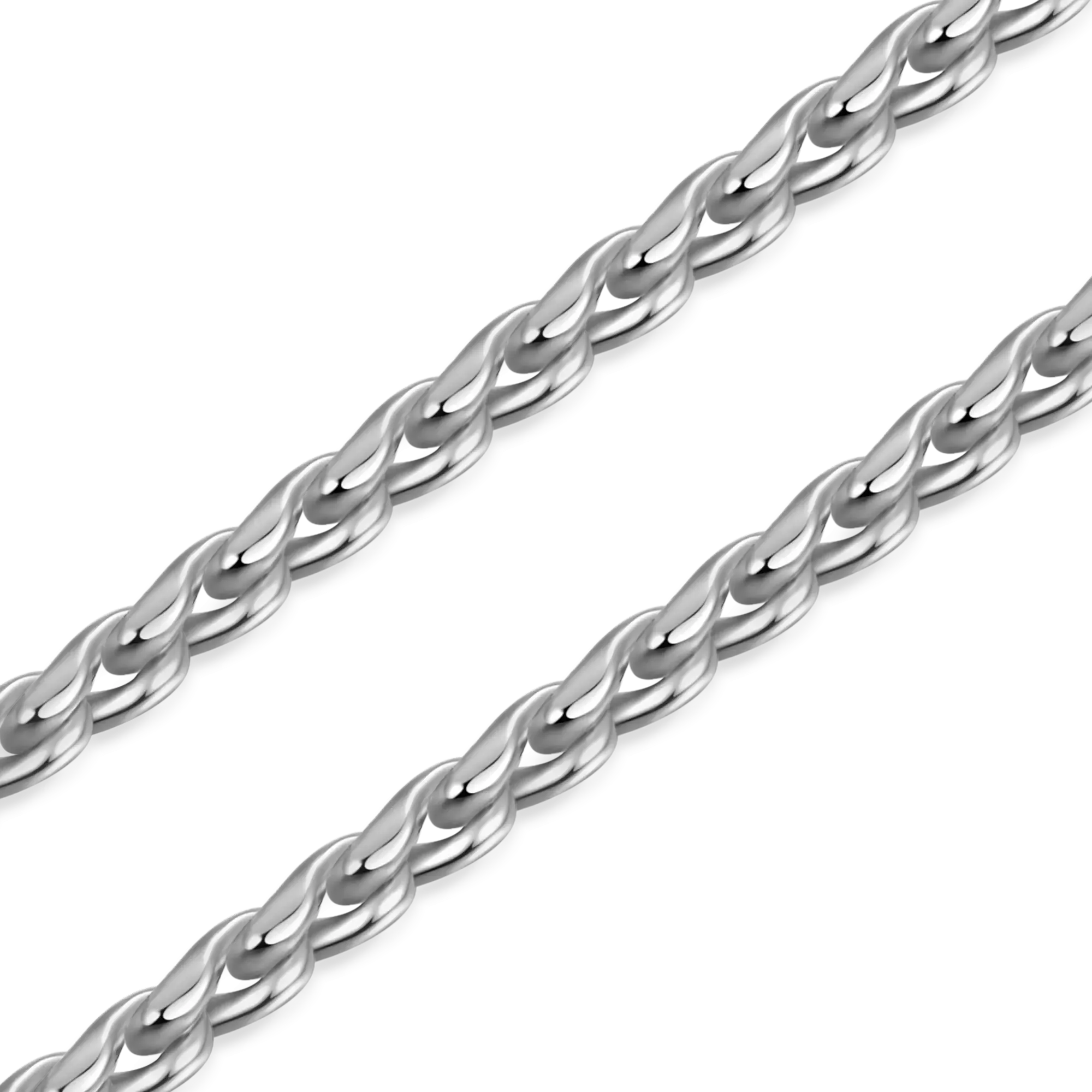 Women's Franco Chain - White Gold