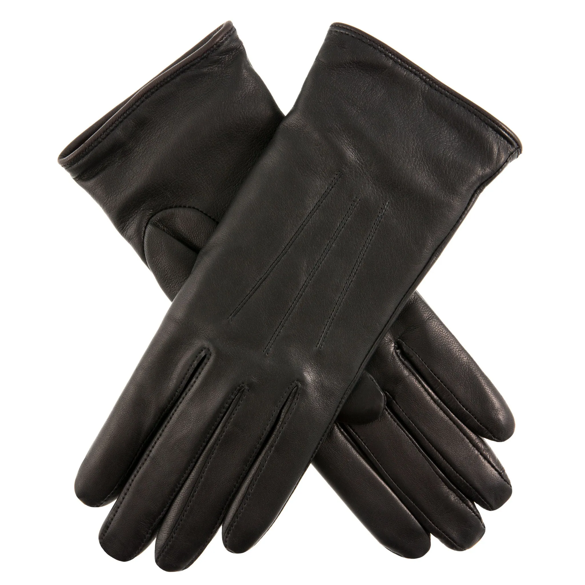 Women's Heritage Three-Point Lambswool-Lined Leather Gloves