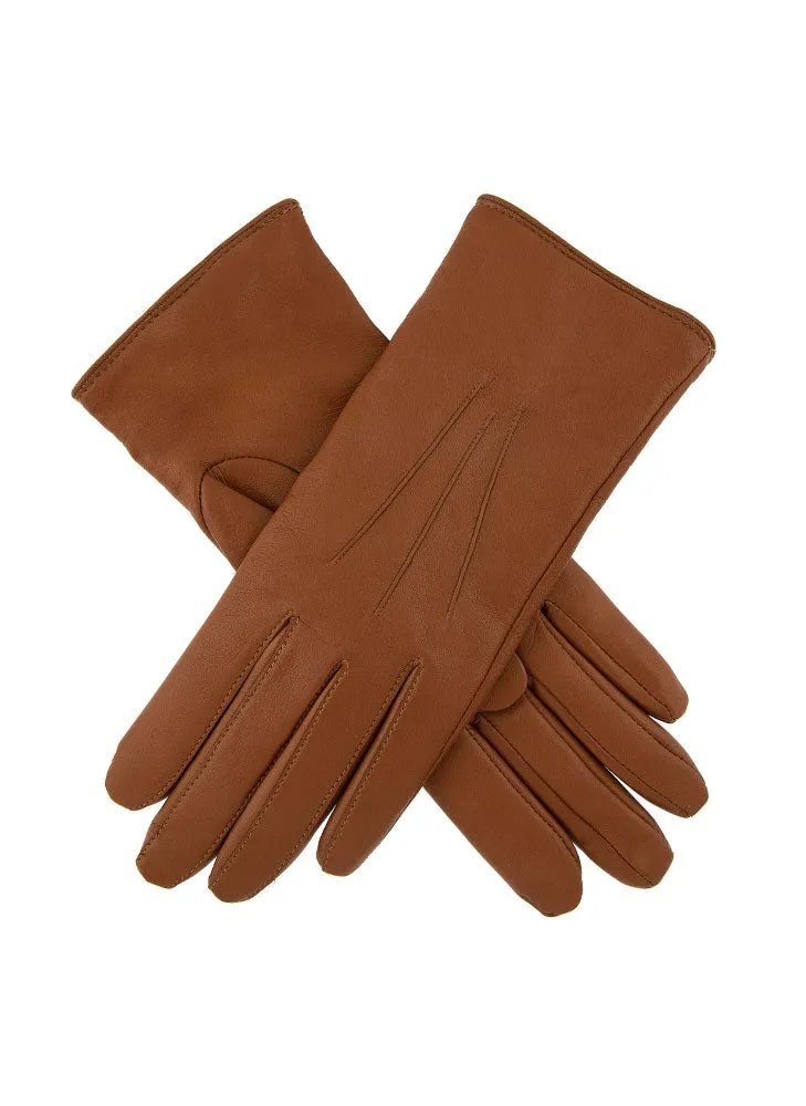 Women's Heritage Three-Point Lambswool-Lined Leather Gloves