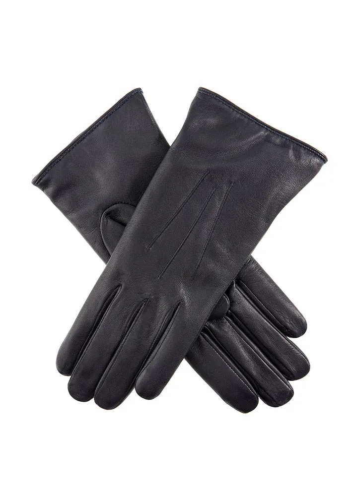 Women's Heritage Three-Point Lambswool-Lined Leather Gloves